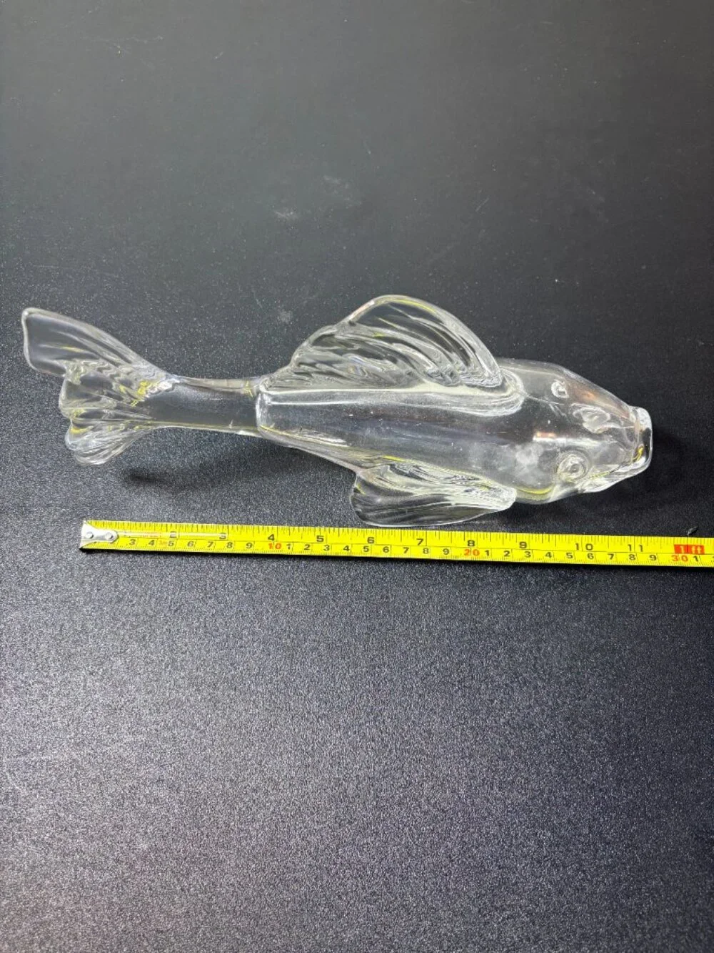 Vintage Glass Wide Mouth Fish Blenko Style